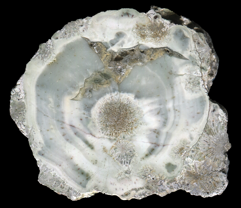Classic Hood River Spherulite with a Small Crystal Core