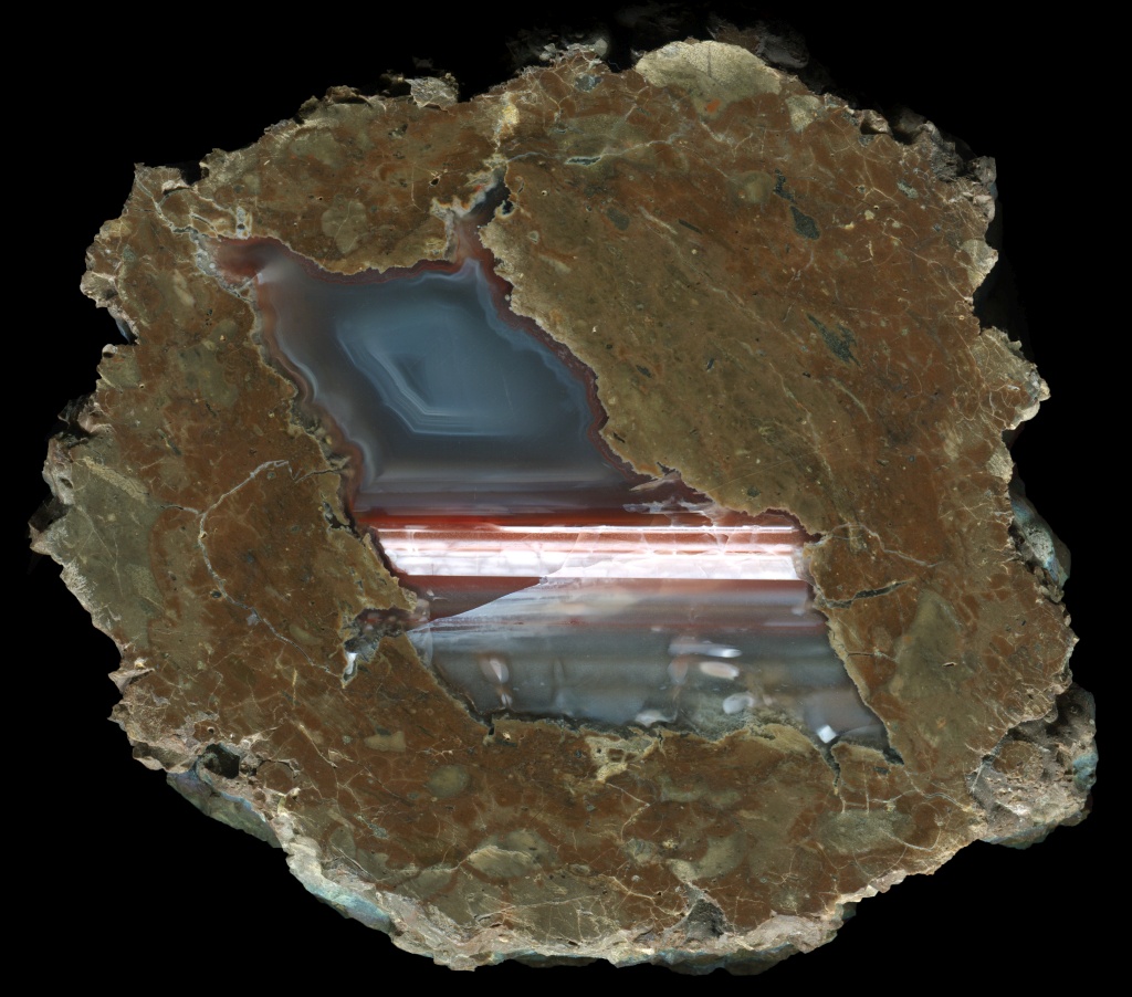 Pink Abby Thunderegg with Solid Agate Core with an Opal Layer